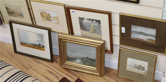 A group of assorted small watercolours including works by J. C. Howard, Gordon Hargrave and Catherine Headley